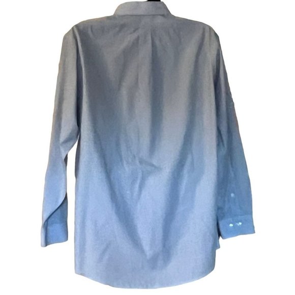 𝅺BROOK'S Brothers Regent men's blue & white striped dress shirt size 17 1/2-4/5 - Picture 4 of 9